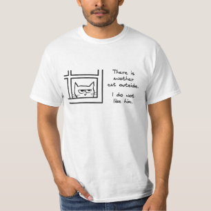 Le chat fâché voit un autre chat - T-shirt drôle