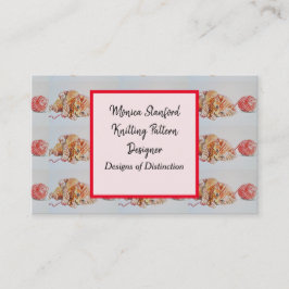 Le chat joue avec le Carte de visite d'aquarelle d