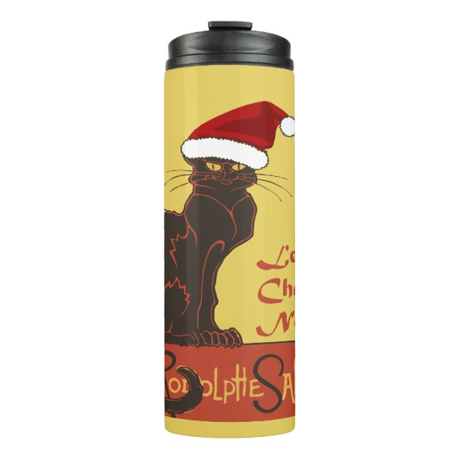 Le Chat Noel Christmas Spoof Vector Art Thermosbecher (Vorderseite)