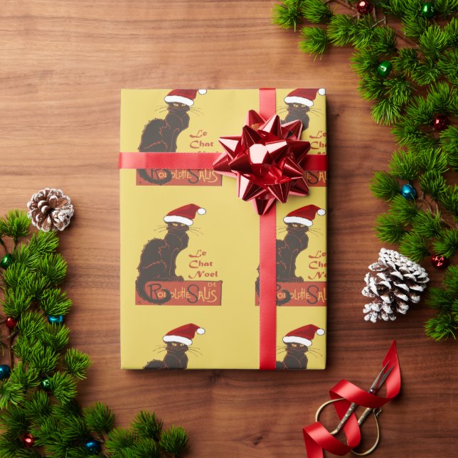 Le Chat Noel Weihnachts-Spoof-Vektor-Kunst Geschenkpapier (Feiertagsgeschenk)