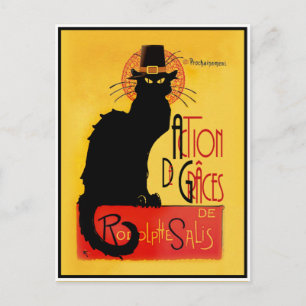 Le Chat Noir - Aktion De Grâces Postkarte