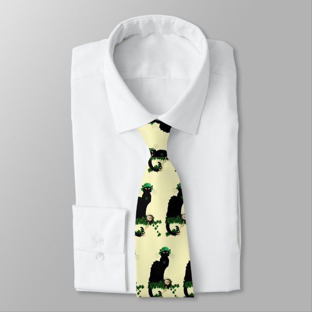 Le Chat Noir Clover St. Patrick's Day Krawatte (Gebunden)