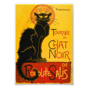 Le Chat Noir Die Schwarze Katze Jugendstil Antik Fotodruck