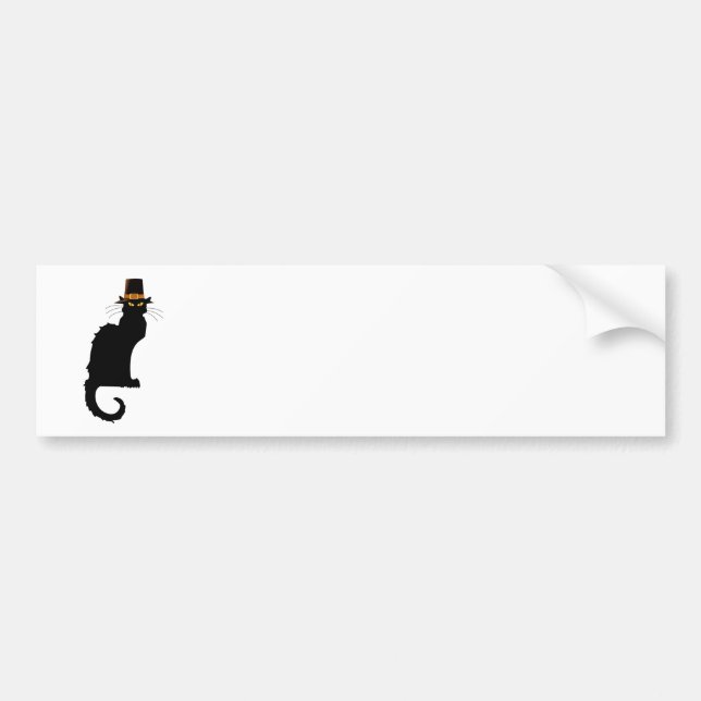 Le Chat Noir Erntedank Pilgrim Hat Autoaufkleber (Vorne)