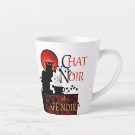 Le Chat Noir et Café Noir Kaffee Milchtasse