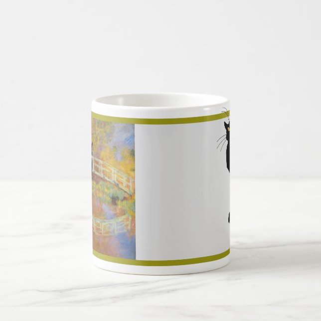 Le Chat Noir in Monets japanischer Brücke Kaffeetasse (Mittel)