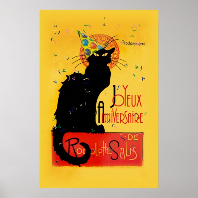 Le Chat Noir - Joyeux Anniversaire Poster (Vorne)