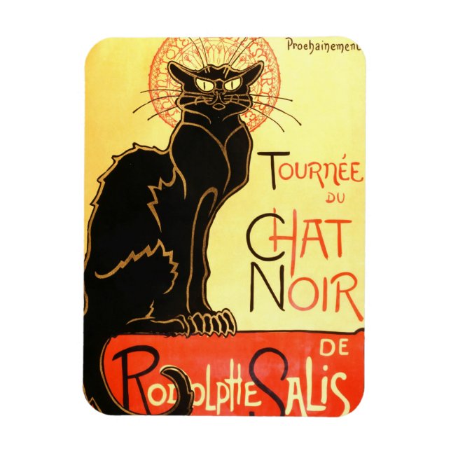 Le Chat noir, Original-Reklametafel Magnet (Vertikal)