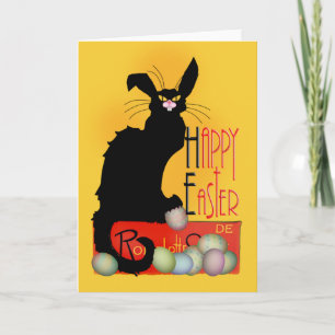 Le Chat Noir Ostersonnige Ohren Feiertagskarte