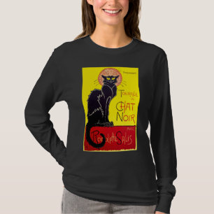 Le Chat Noir Schwarze Katze Vintage Cabaret T-Shir T-Shirt