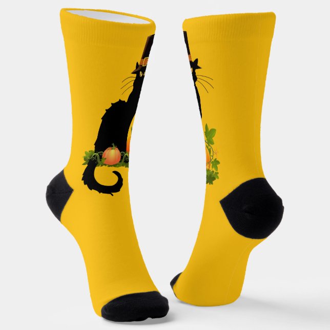 Le Chat Noir Thanksgiving and Pilgrim Turkey Socken (Gewinkelt)