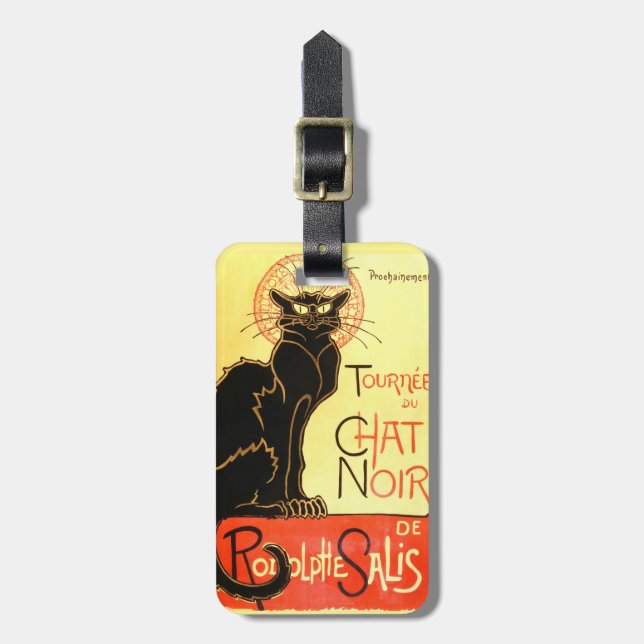Le chat noir, ursprüngliche Anschlagtafel Gepäckanhänger (Vorderseite vertikal)
