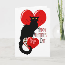 Le Chat Noir Valentine's Day Feiertagskarte