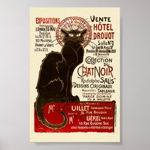 Le Chat Noir, Vente Hôtel Drouot Fine Art Poster