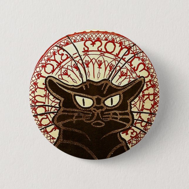 Le Chat Noir, Vente Hôtel Drouot Kunstkunst Button (Vorderseite)