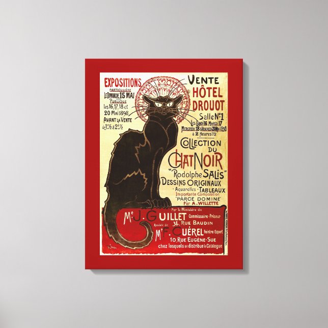 Le Chat Noir, Vente Hôtel Drouot Leinwanddruck (Vorderseite)