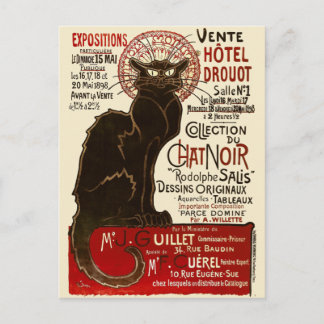 Le Chat Noir, Vente Hôtel Drouot Postkarte