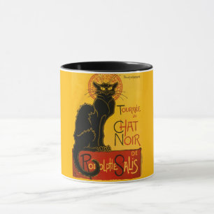 Le Chat Noir Vintag Black Cat Art Nouveau Retro Tasse