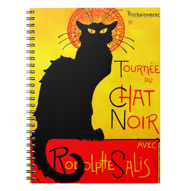 Le Chat Noir Vintag Notizblock (Vorderseite)