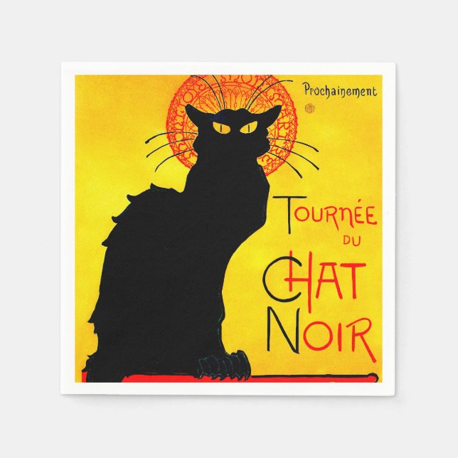 Le Chat Noir Vintag Serviette (Vorderseite)