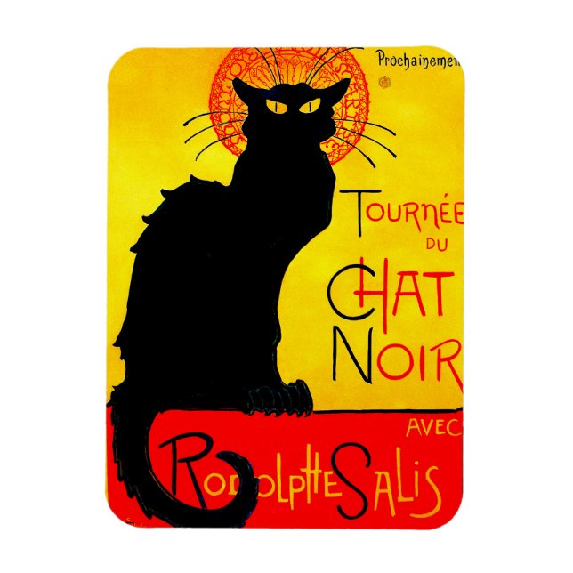 Le Chat Noir Vintage Magnet (Vertikal)