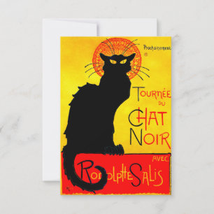Le Chat Noir Vintage RSVP Karte