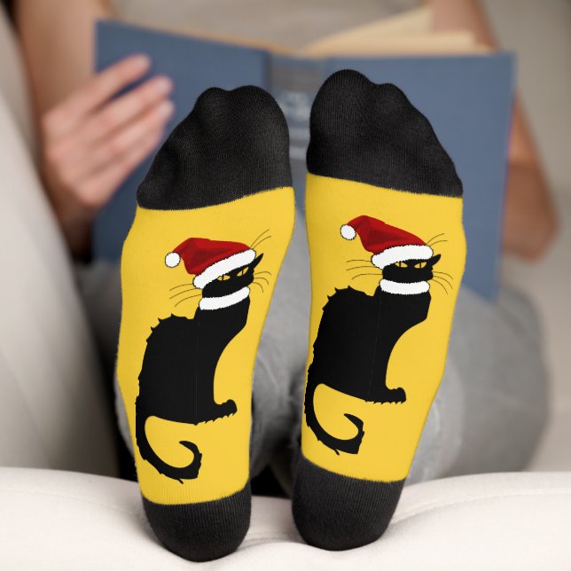 Le Chat Noir Weihnachtsmann Hut Weihnachten Socken (Unterseite)