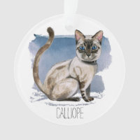 Le chat siamois mignon peignant | ajoutent votre