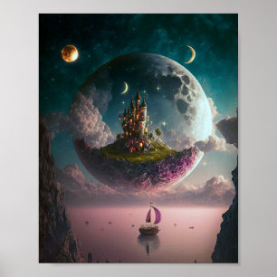 Le Château Dans L'Imaginaire De La Lune Poster D'A