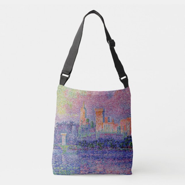 Le Château des Papes Signac Tragetaschen Mit Langen Trägern (Vorderseite)