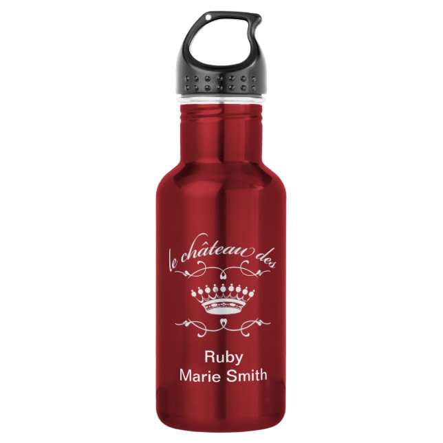 le chateau des YORES NAME Trinkflasche (Vorderseite)