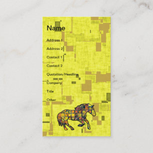 Le CHEVAL COURANT A AJUSTÉ des cartes de visite