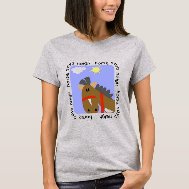 Le cheval indique des T-shirts et des cadeaux (Devant)