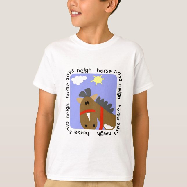 Le cheval indique des T-shirts et des cadeaux (Devant)
