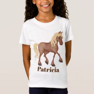 Le cheval mignon ajoutent le T-shirt nommé de