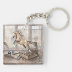 Le cheval savant bondissant d'un livre