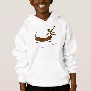 Le chien abstrait de saucisse badine le sweatshirt