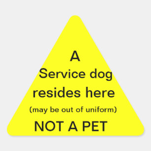 Le chien de service réside ici autocollant