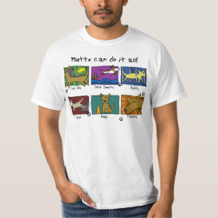 Le chien folâtre le T-shirt de chiens
