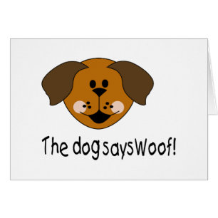 Le chien indique Woof