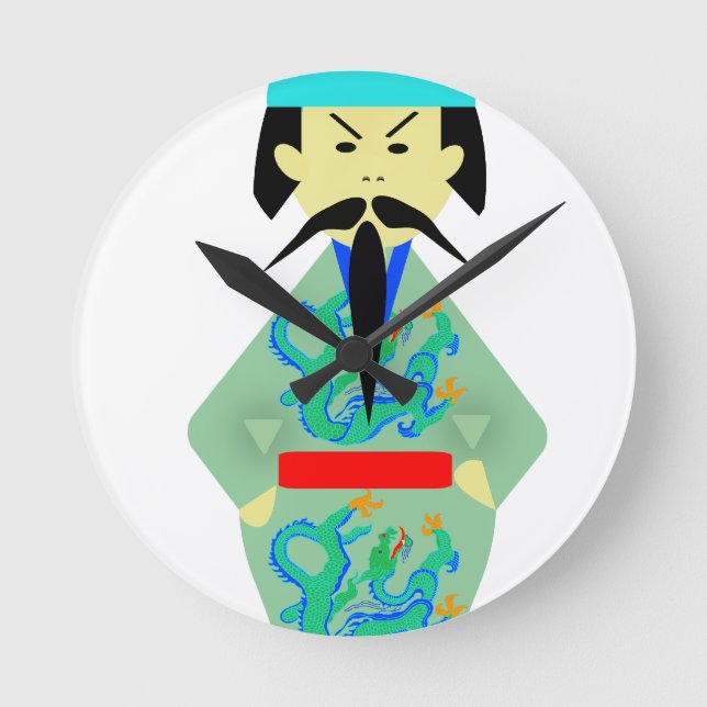Le Chinois Runde Wanduhr (Vorderseite)