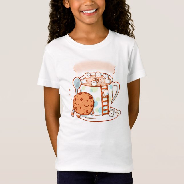 Le chocolat chaud badine le T-shirt d'illustration (Devant)