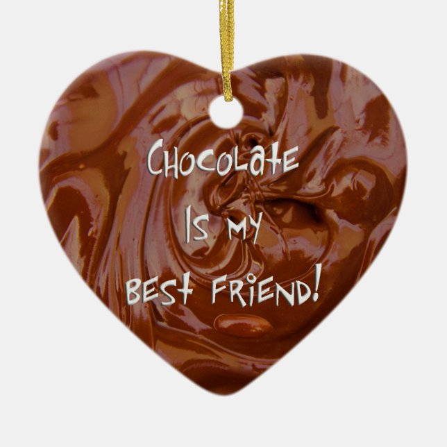 Le chocolat est mon meilleur ornement cardiaque am (Devant)