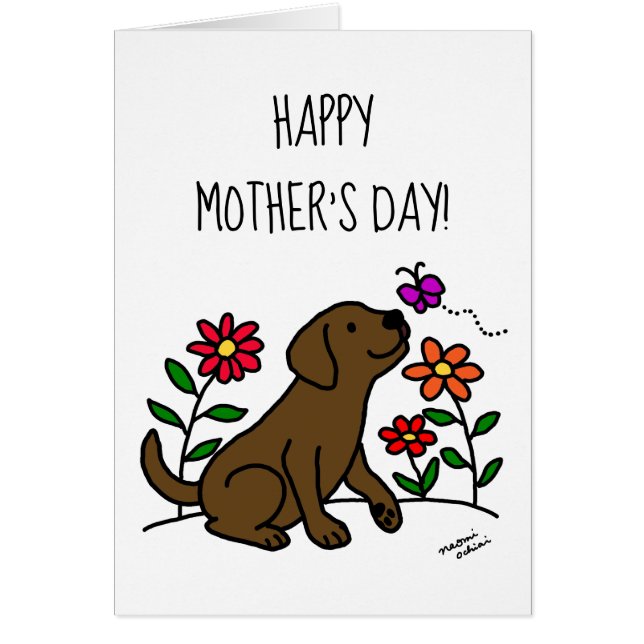 Le chocolat Labrador et la Fête des Mères Vertes (Devant)
