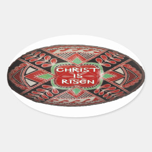 Le "Christ est" autocollant levé d'oeuf de