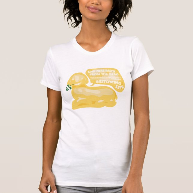 Le CHRIST EST LEVÉ, T-shirt drôle d'agneau de (Devant)