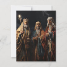 Le Christ est né ! Carte de vœux des trois sages