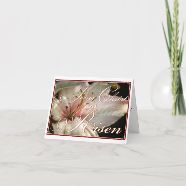 Le Christ est ressuscité Carte Pâques (Devant)
