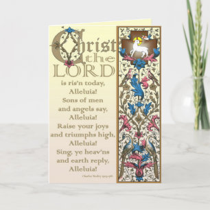 Le Christ le seigneur est aujourd'hui levée carte