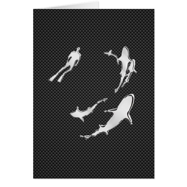 Le chrome aiment le plongeur avec des requins sur (Devant)